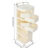Storage Cart, 4 Tier Storage Cart, Storage Rack with Wheels Rounded Corners Stainless Steel ABS for Homes, Barber Shops, Office