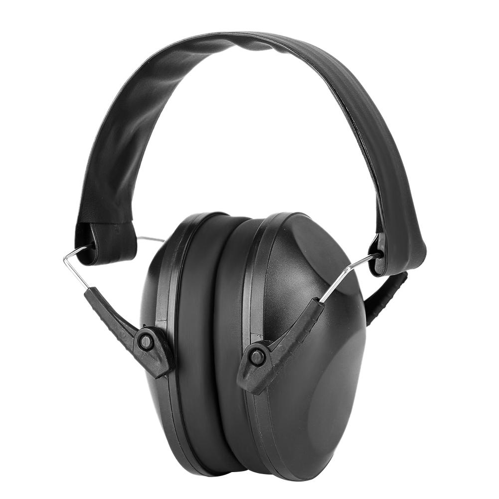 Foldable Protection Earmuff Learning Sleeping AntiNoise Industry Hearing Protector(Black )
