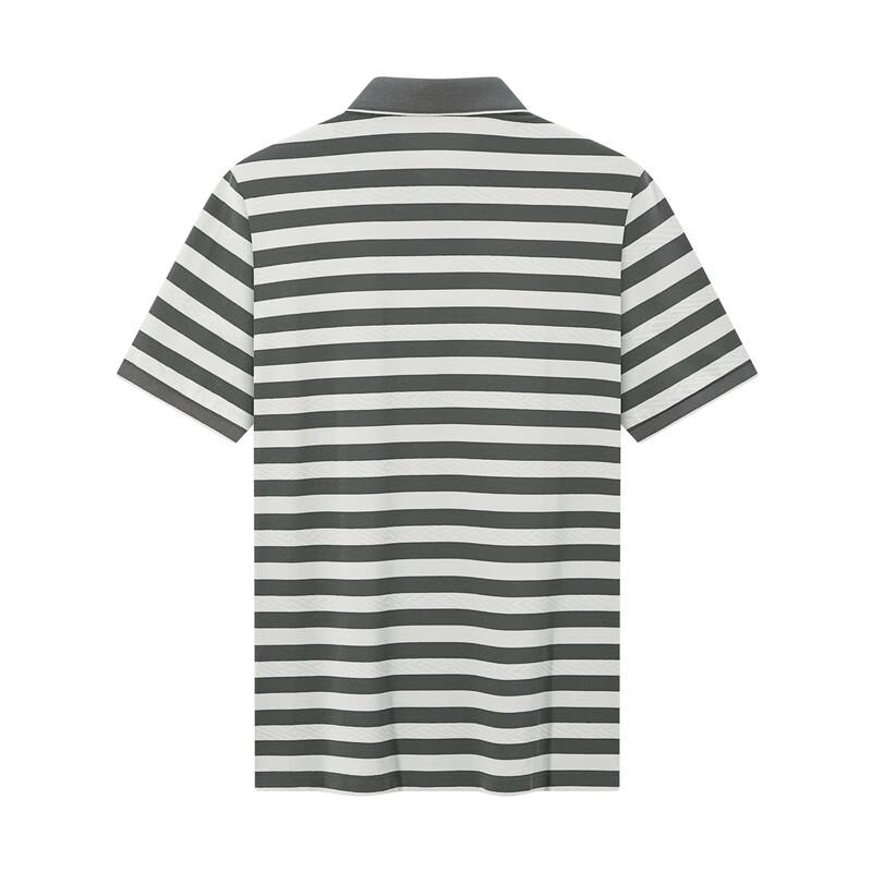 Men's Striped Short-Sleeve Polo Shirt