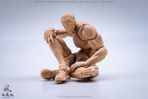 WIND TOYS 1/12 Scale PVC & POM Super Articulated Figure, Male Body, Normal