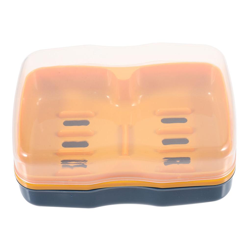Soap Box 2pcs Plastic Portable Bathroom Soap Holder Dish with Lid for Travel Home Kitchen Shower Container Storage