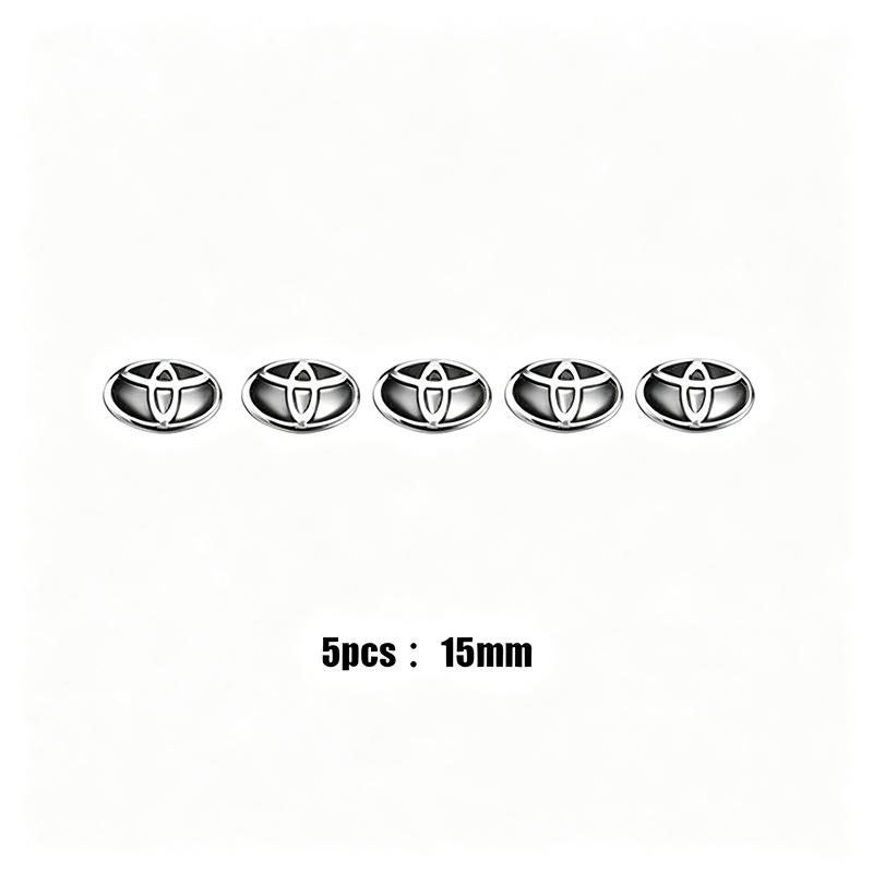14mm 15mm Car Remote Key Sticker Aluminum Emblem Decoration Decal For Toyota Hilux Aygo Yaris Ractis Corolla Camry Auris Tacoma