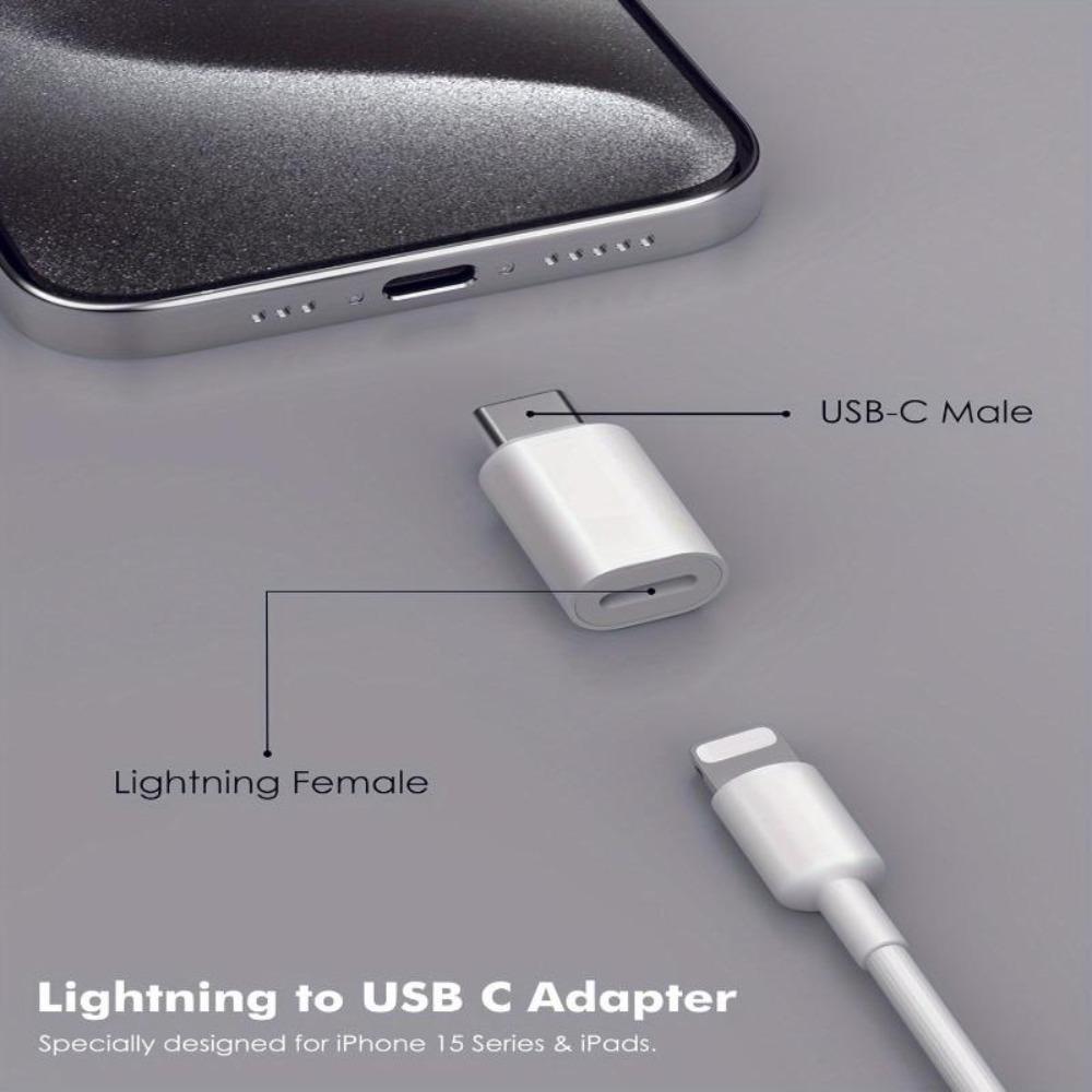 1pc Set, Lightning Female To USB C Male Adapter, Suitable for Charging and Data Transmission