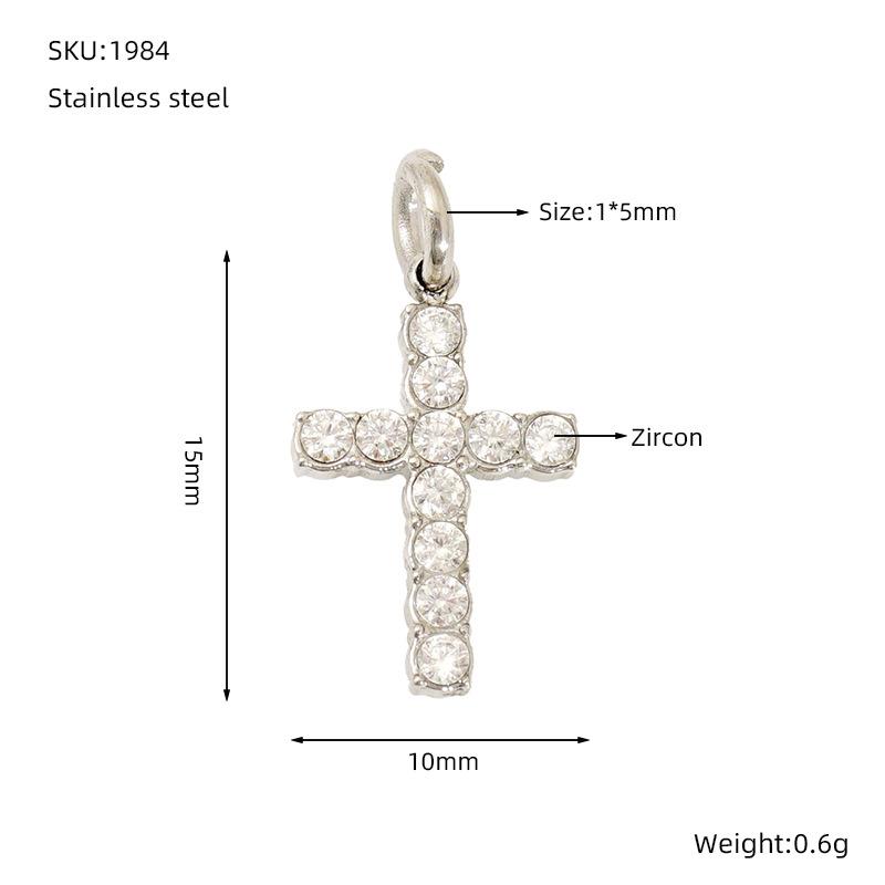 2026 European and American Diamond-inlaid Cross Pendant Ins Style Fashion Personalized Necklace Bracelet Jewelry Accessories