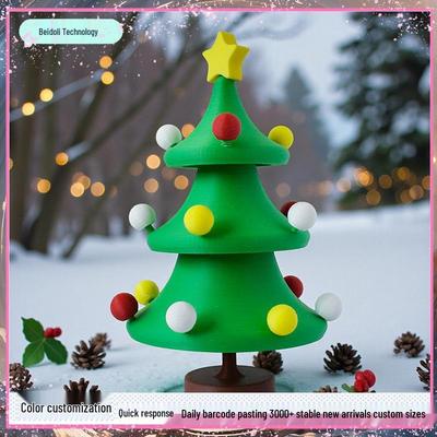 3D-gedrehtes Weihnachtsbaum-Ornament - Kreatives Desktop-Dekorationsmodell