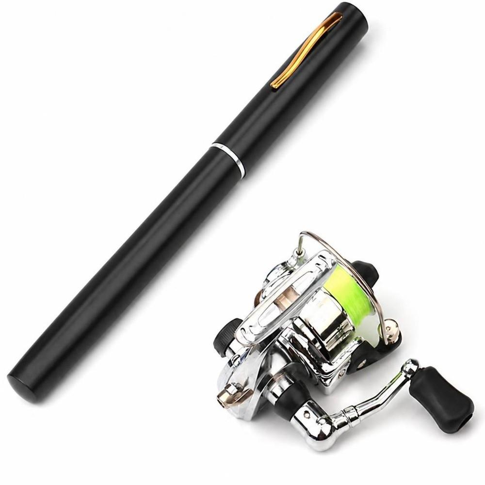 Collapsible Pocket Fishing Rod Kit Mini Fishing Rod Kit Fishing Rod Reel Combo  Outdoor Fishing