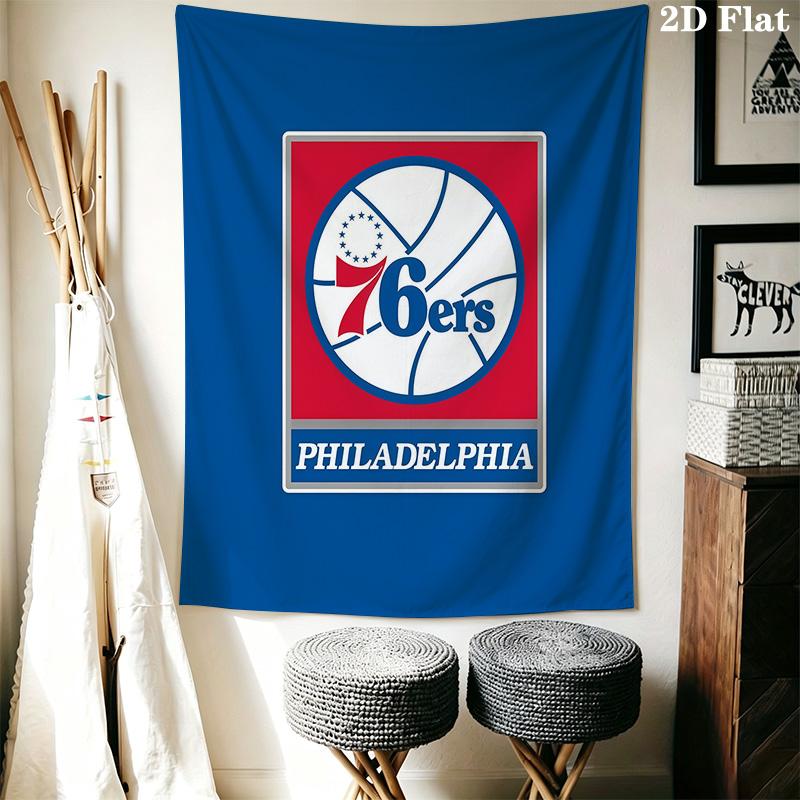 Sixers Basketball Team Logo Threepiece Set 1 Duvet Cover 2 Pillowcase Without Core Christmas Birthday Gift Bedding Set