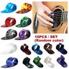 10pcs Celluloid Guitar Finger Picks Thumb/Index Sizes Fingerstyle Protector Anti-Slip Design Bass Acoustic/Electric Guitar