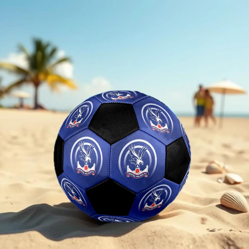Pallone da Calcio Crystal Palace F.C Colorato Per Tutte le Età Cucito a Macchina PVC Pronto per la Competizione Resistente Alto Rimbalzo.TAGLIA5