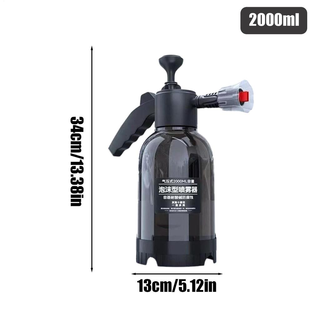Car Wash Sprayer Can Manual Pump 2L Foaming Sprayer Pressure Bottle Pump Sprayer Car Detailing With Two Nozzles Options