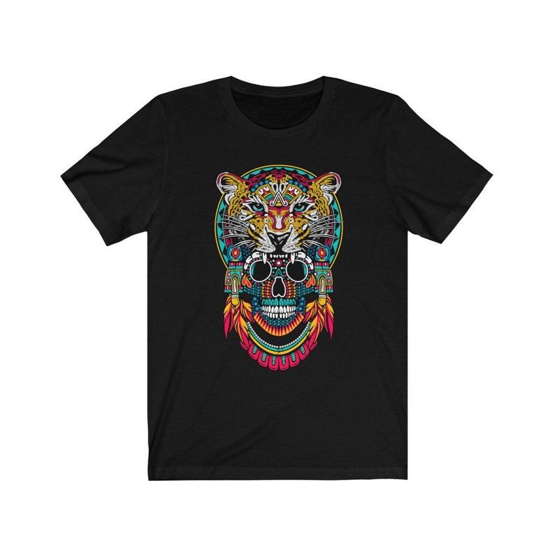2025 Summer Mexico New Products Are Selling Men's Aztec Art Shirt with Jaguar Print Mexican Balam Design T-shirt Breathable