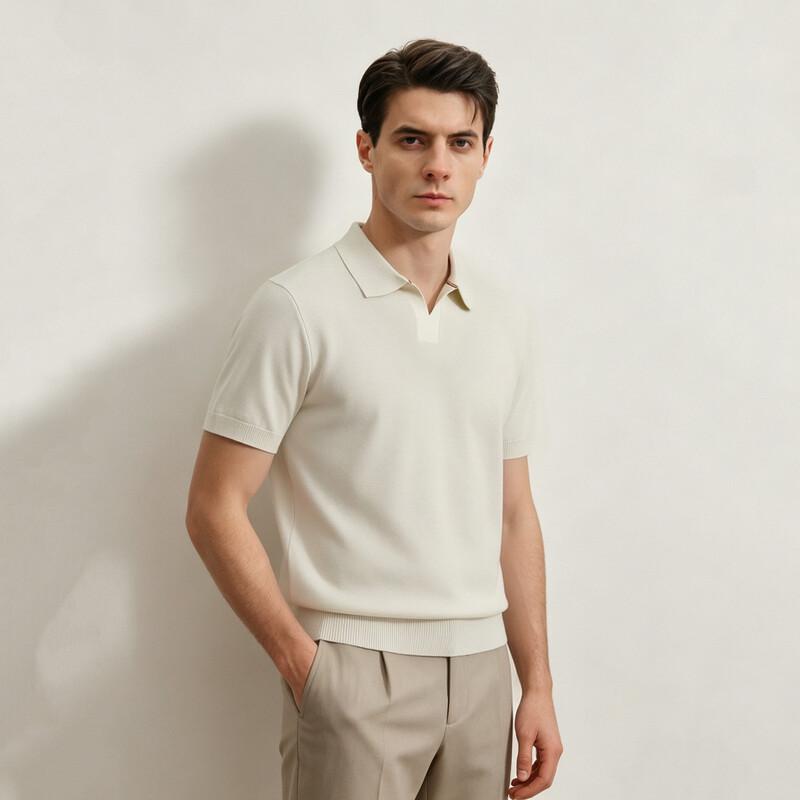 SHANSHAN Quiet Luxury Tencel Men's Polo Shirt