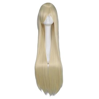 Long Straight Party Cosplay Black 40" 100 Cm Synthetic Hair Wigs