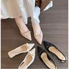 Summer 2025 Large Size Fashionable Pointed Toe Butterfly Knot Slip-On Comfortable Overhead Semi Slippers for Women
