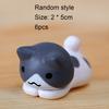 6pcs Garden Decorations Lovely Wonderful Plastic Cartoon Cat Micro Landscape
