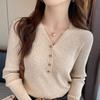 Women's Red Sweater Spring and Autumn Base Layer Inner Wear High-End Top Autumn and Winter Knitted Shirt