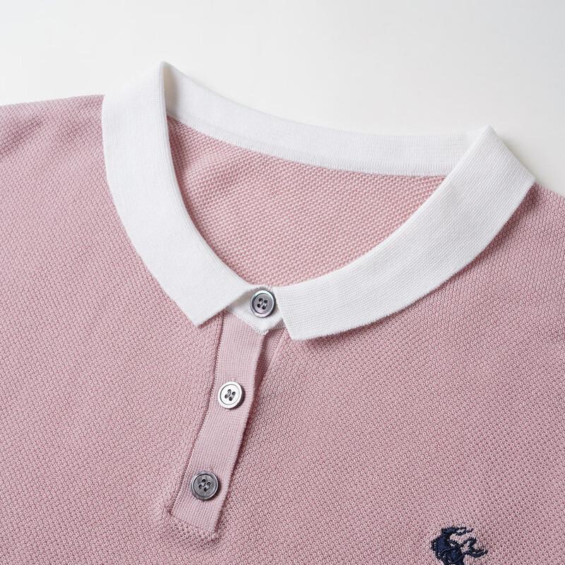 Srcr Silk-Blend Embroidered Knitted Lapel T-shirt