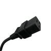 National Standard 16A 3-Prong Power Cord 53RVV 3x1.5mm² to C19 Cloverleaf, 1.8m, Black