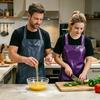 Knee Length Work Apron Kitchen Cooking Apron with Pocket Waterproof Oil Resistant Chef Apron