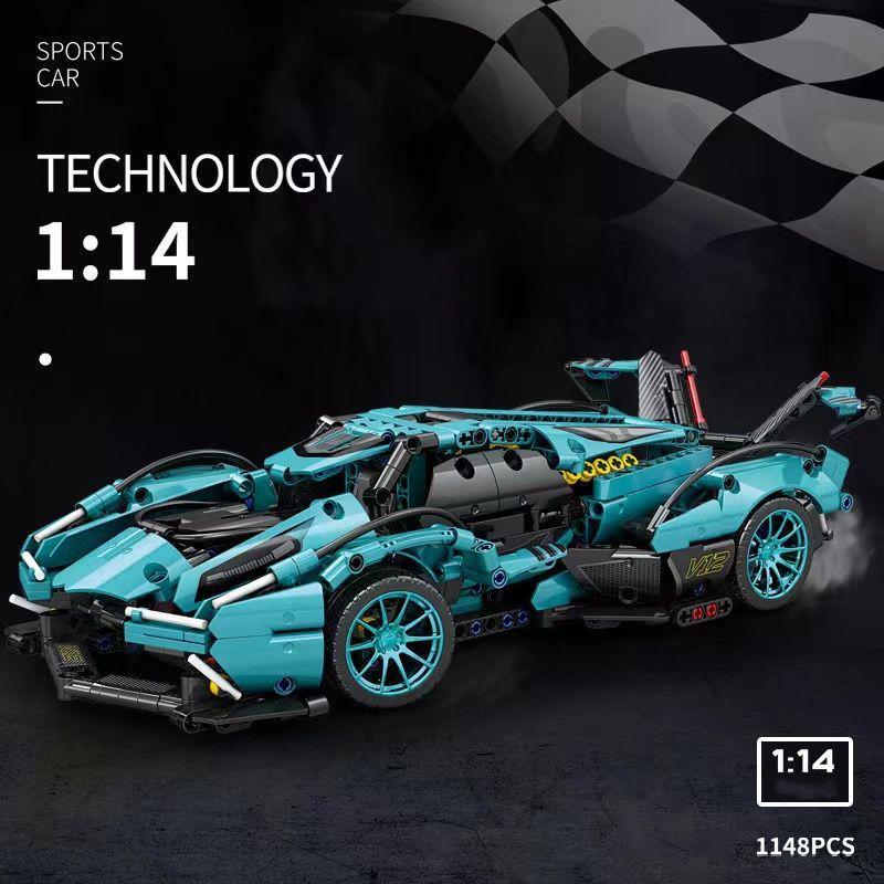 1:14 City Technical Super Racing Car Building Block Sports Vehicle Model  For Kids Gifts Birthday Christmas Halloween Gifts