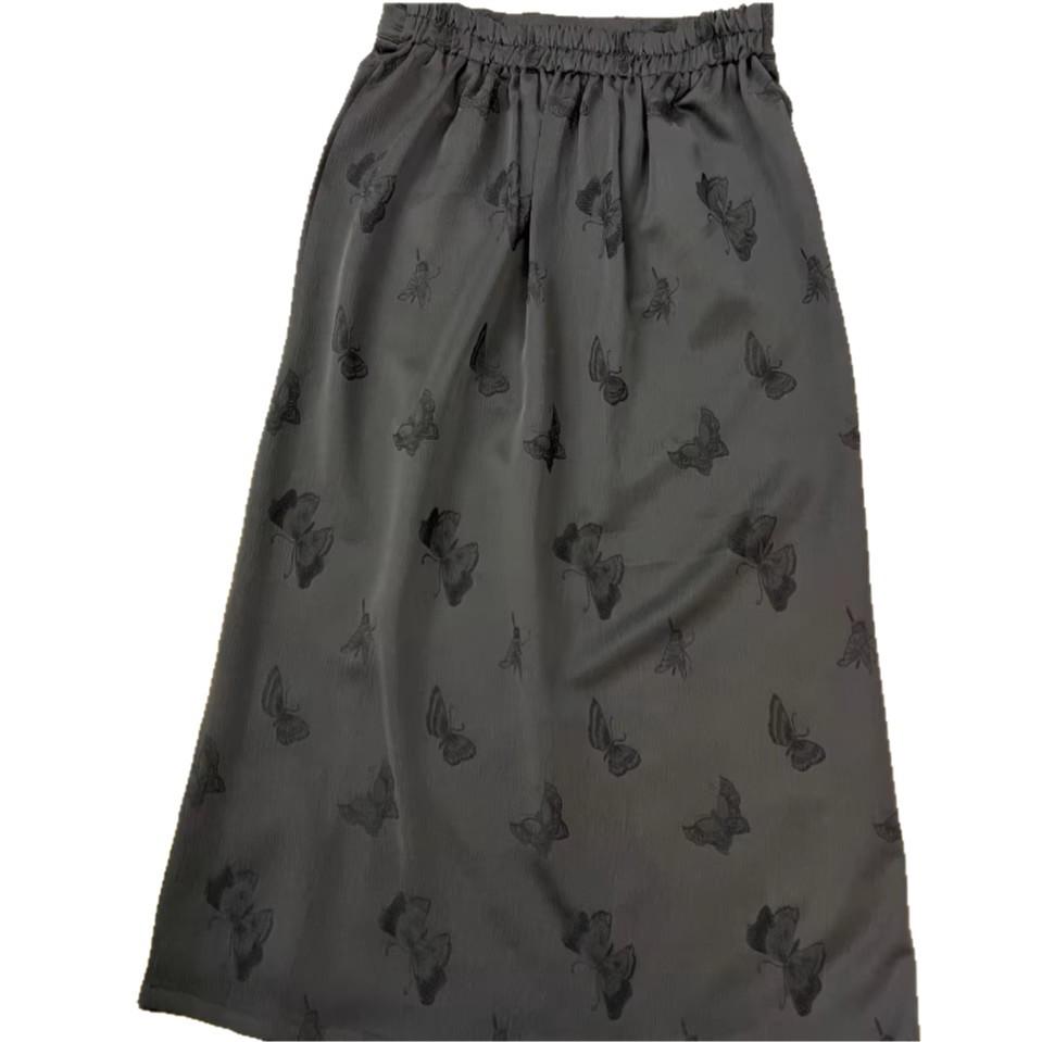 

Spring 2025 Women s High Waist Tassel Jacquard Skirt: Slimming Draped Straight Cut in New Chinese Style 2XL (recommended 52.5-60 kg)