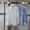 In Stock: 2026 Spring Floral Embroidered Long Sleeve Lapel Shirt for Women