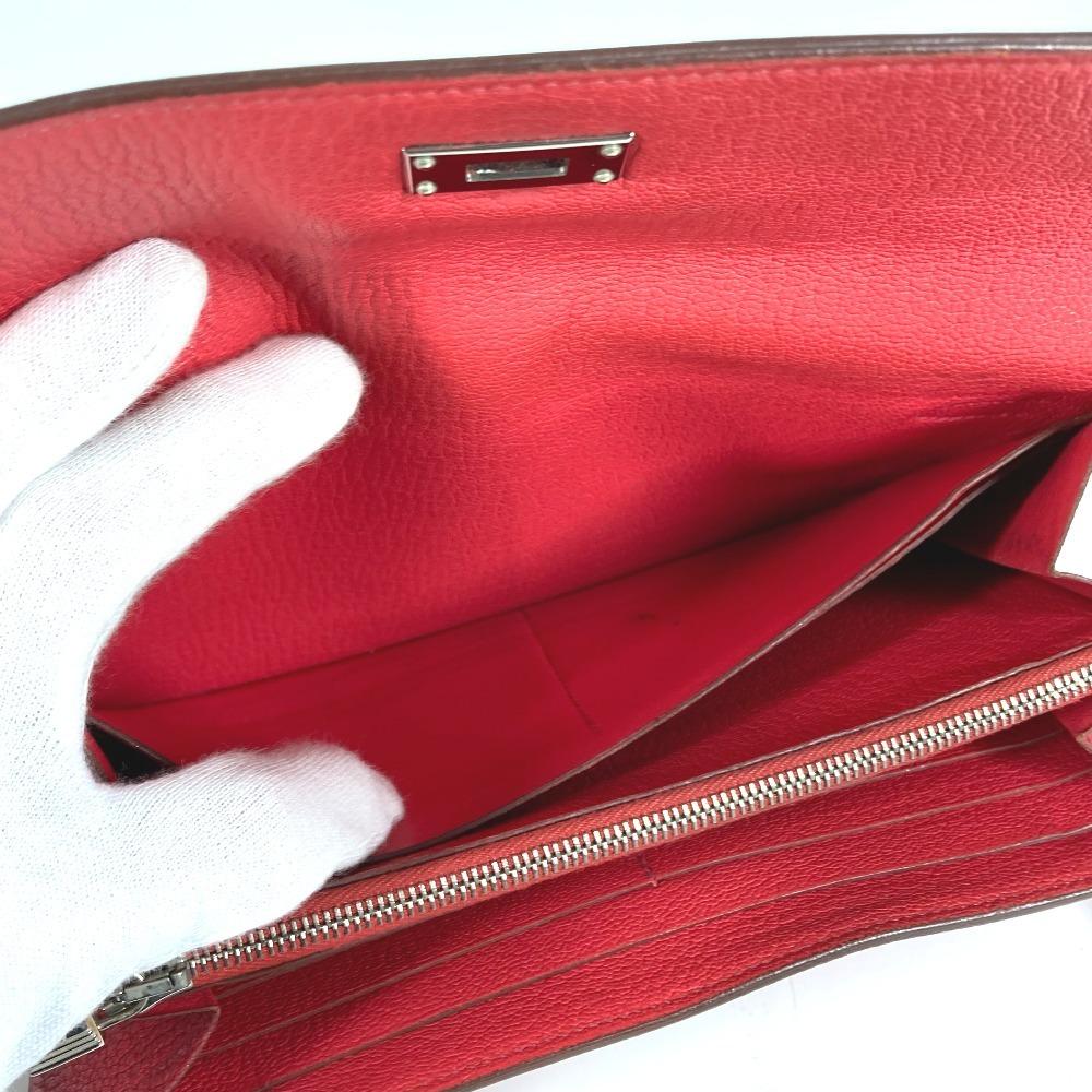 HERMES Kelly wallet Long wallet Long Wallet Chevre RedBased/SilverHardware