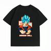 Unisexs Clothing New 100 Cotton Breathable Summer TShirt Dragon Ball Goku Blue Print Casual Streetwear Unisexs Tops
