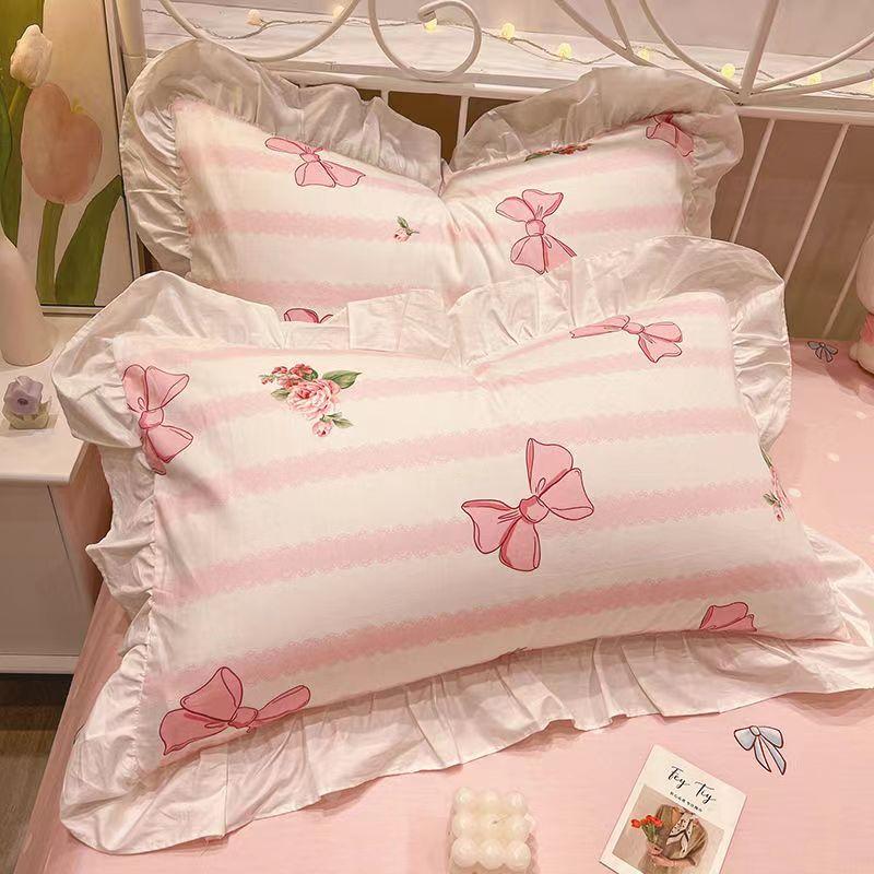 Poszewka bawełniana Para Koronkowa poszewka 48X74cm Duża