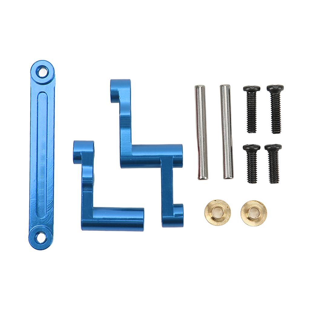 RC Steering Components Aluminium Alloy RC Car Repair Parts for MJX 16208 116 Replacement Dark Blue