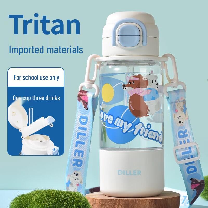 Diller Double Drink Insulated Straw Cup