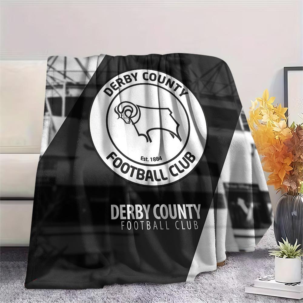 Derby County F.C Flannel Blanket, High quality Comfortable for All Seasons, Home Decor, Warmth and Comfort