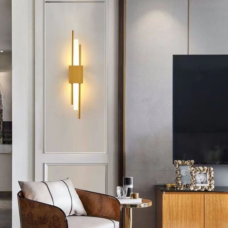 Modern Creative Strip Led Wall Lights Minimalist Bedroom Bedside Wall Sconce Led Light Living Room TV Sofa Background Wall Lamp