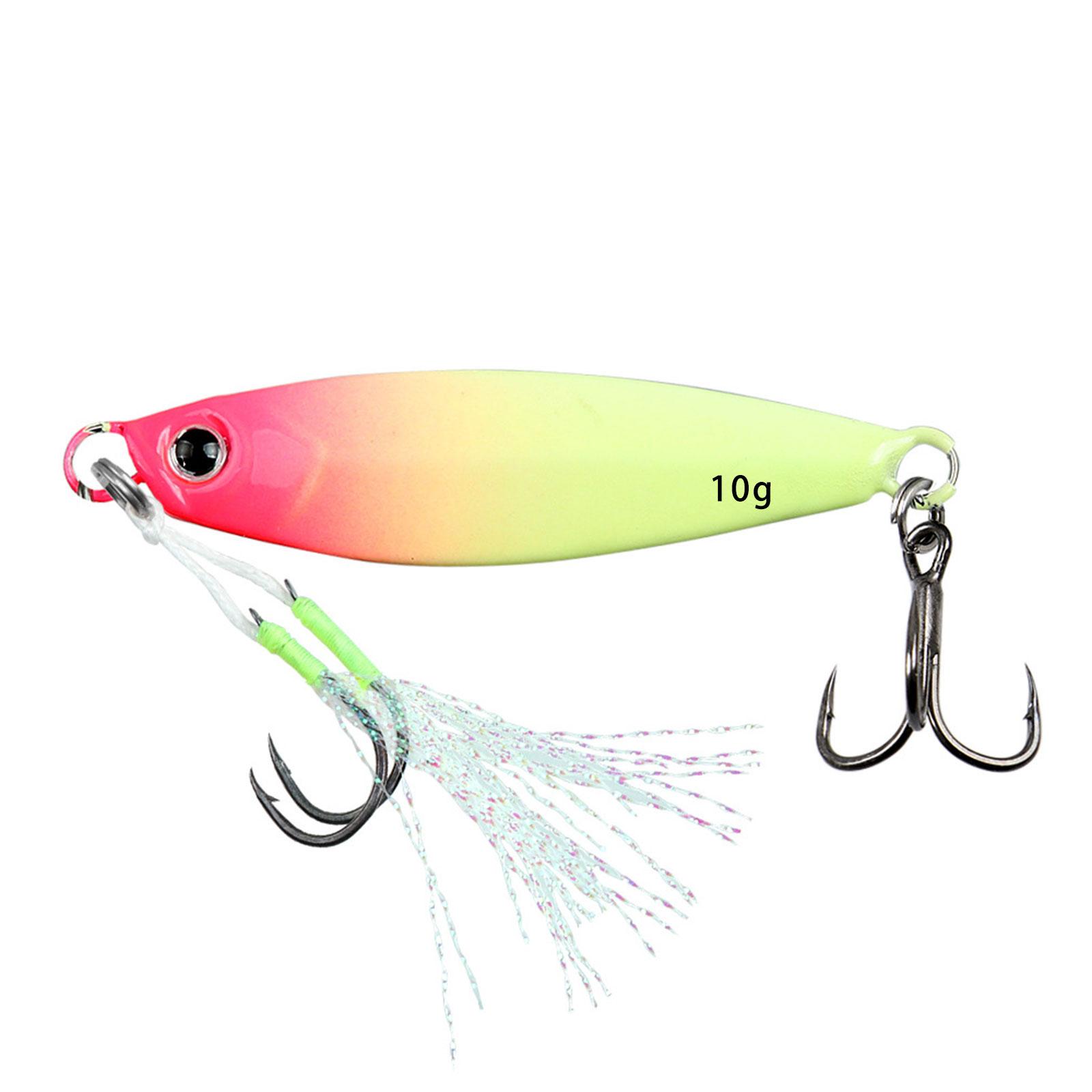 

Рыболовные блесны для ловли на крючок с крючком, светящиеся рыболовные приманки, искусственные приманки, дальний заброс, блесна для ловли на крючок, простая в использовании 10G