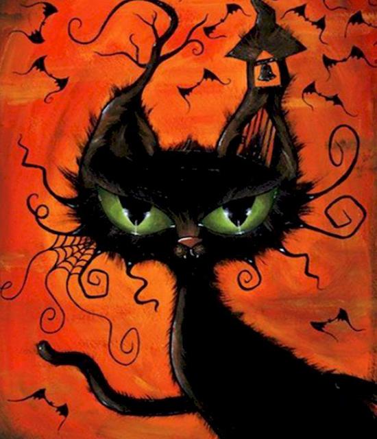 RUOPOTY Painting By Number Cat Animals DIY Frame Acrylic Handpainted Drawing On Canvas Autumn Pumpkin Gift Home Decoration