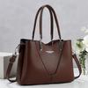 Womens Pu Large Tote Handbag With Top Handle And Shoulder Strap For Daily Commute