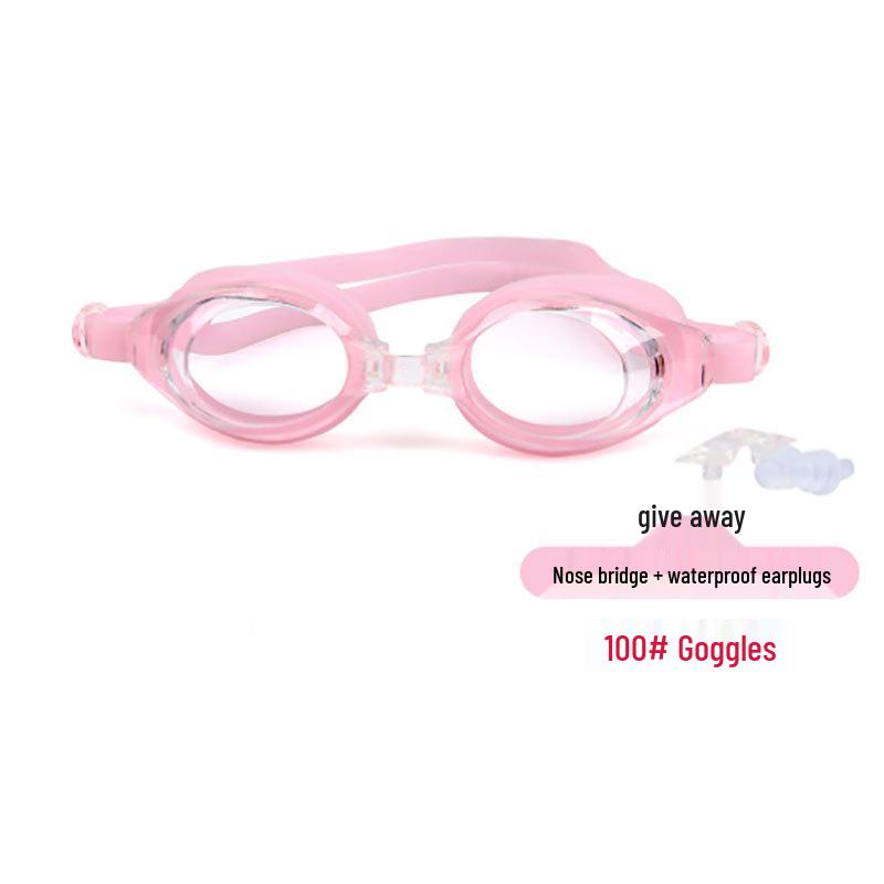HD Transparent Waterproof Adult Swimming Goggles with Earplugs