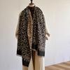 Autumn and winter versatile elegant small floral imitation cashmere scarf women's high-end warm scarf shawl car blanket women