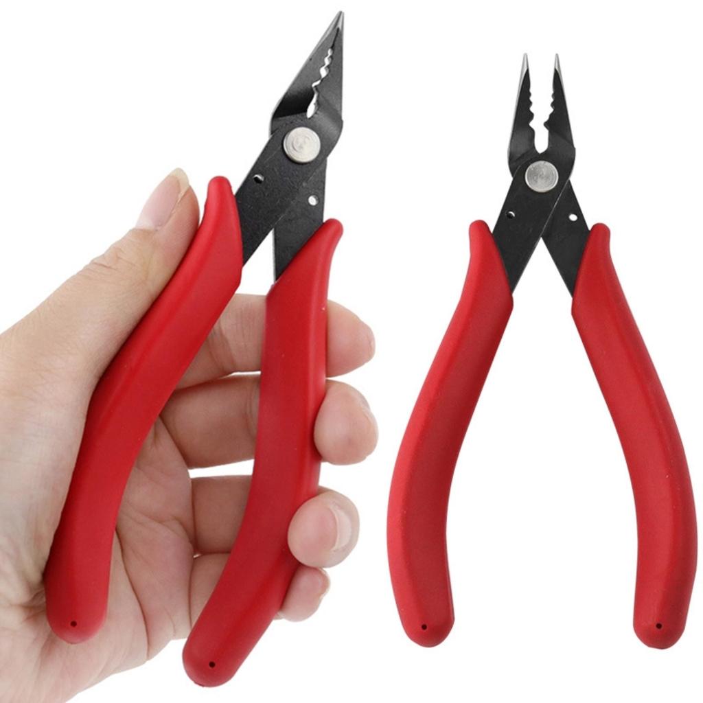 Red Jewelry Crimping Plier For Making Tips Tool Tweezer Crimp Nose Pliers Jump Rings & Split Rings Double Rings DIY Accessories