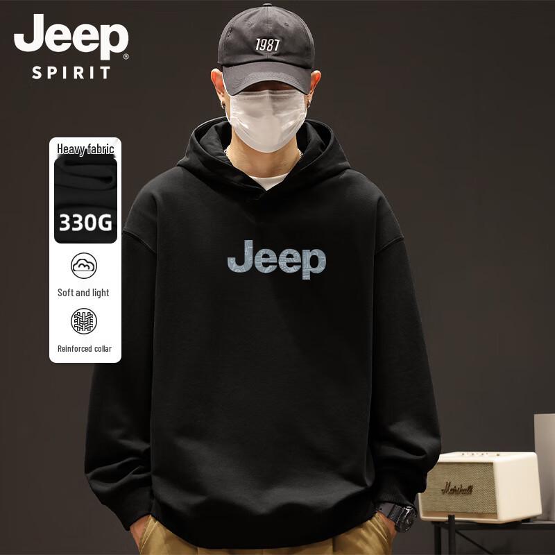 

JEEP SPIRIT Men s Heavyweight Hooded Pullover Sweatshirt XL
