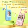 2pcs Kids Video Walkie Talkie With 2" HD Screen USB-C Rechargeable  Walkie-Talkie One-Click HD Call Intercom Gift for Children