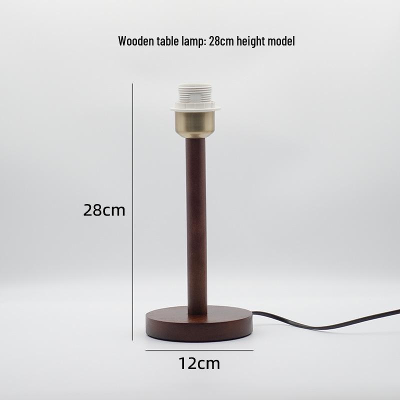Nordic Woodcraft E27 Table Lamp Holder – LED Bedside Lamp Fixture Accessory.