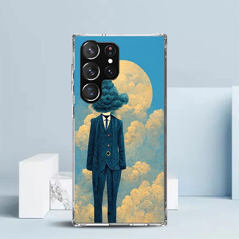Rene Magritte Art Soft Cover for Samsung Galaxy S25 Edge S26 S24 S23 Ultra Phone Case S22 S21 Plus S20 FE Print Pattern Shell Ga