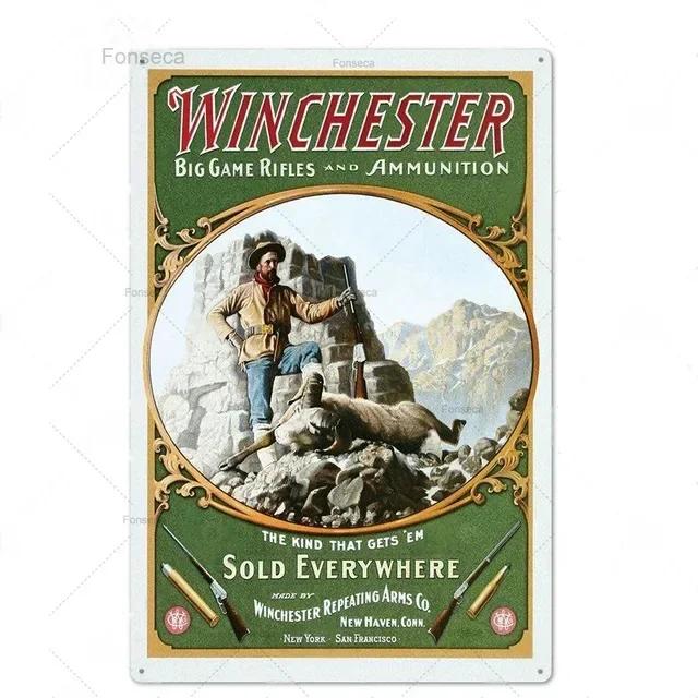 Hunting Tin Sign Plaque Metal Vintage Retro Metal Sign Wall Decor for Man Cave Gun Shop Decorative Metal Plate Hunter Gift