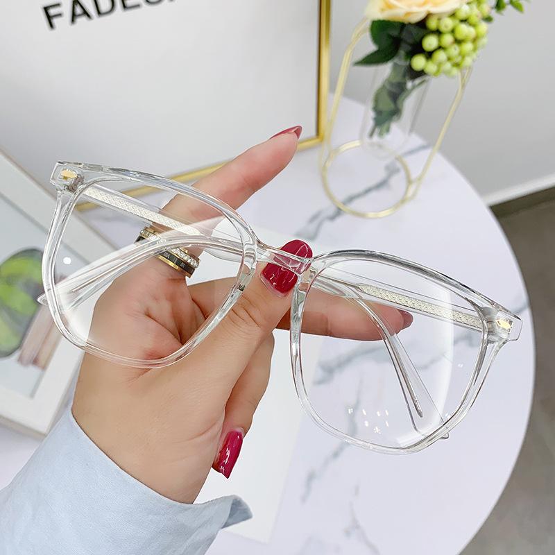 

Оправа для очков с защитой от синего света. Модная многоугольная врезная оправа для ног для мужчин и женщин с одинаковыми готовыми очками для близорукости. -600