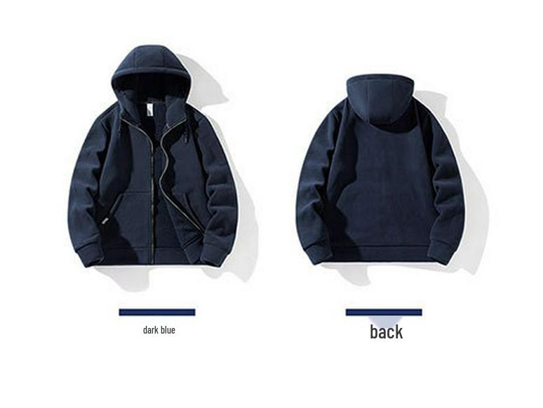 Youth Unisex Fleece Hooded Cardigan Pullover for Sport & Casual Wear - Spring/Autumn