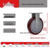 Heavy-Duty Silent Hand Truck Wheels - 4/5/6/8 Inch Double Ball Bearing, Wear-Resistant, Dark Red