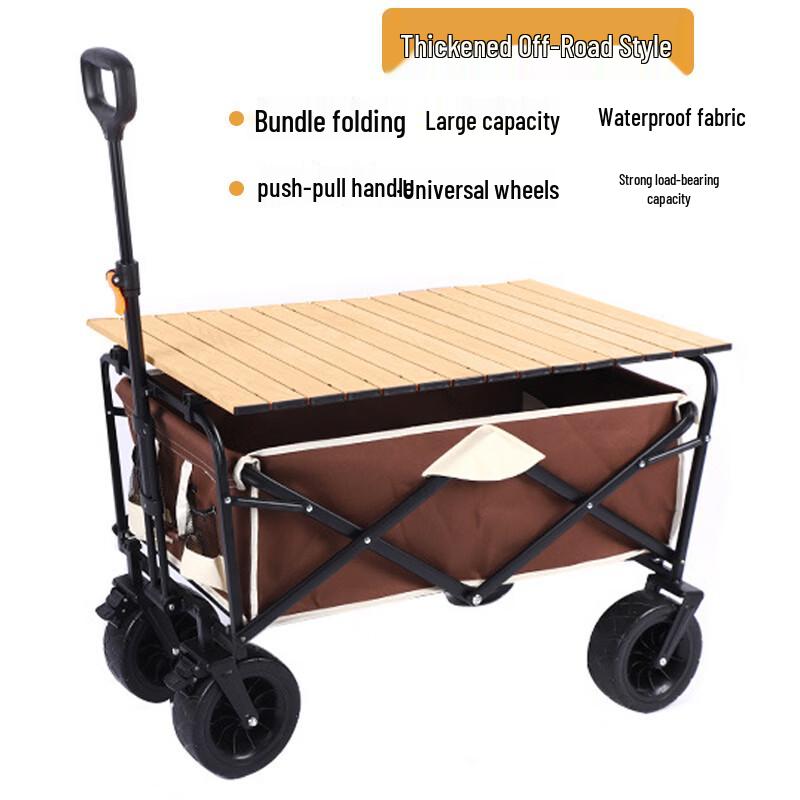 Bingqiku Foldable Outdoor Camping Utility Cart