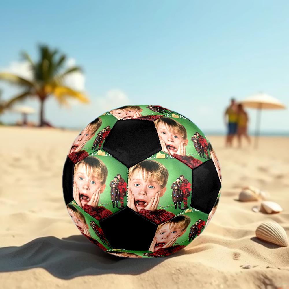 Home Alone Theme Size 5 Soccer Ball, Suitable for Both Indoor and Outdoor Matches, a Gift Suitable for Everyone.
