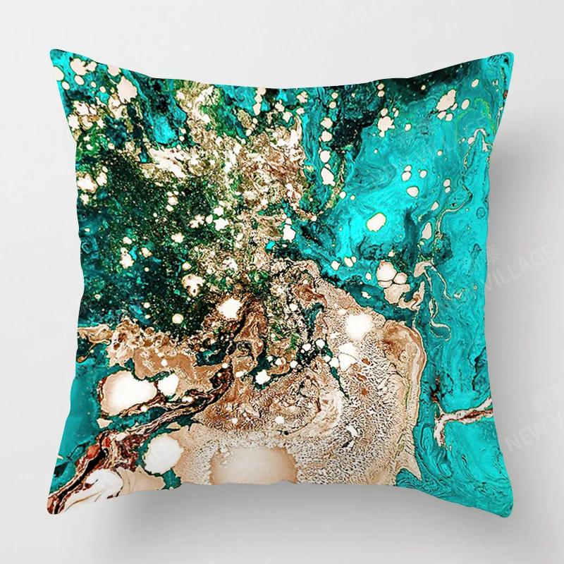 Nordic Fall Home Decor Autumn Throw Pillow Case Sofa Cushion Cover Modernplant Green Leaf